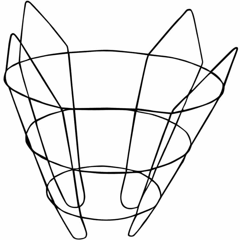 cone wire tree basket